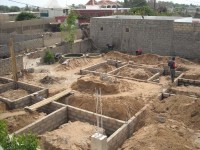 les fondations de la villa Ker Tukki à Saly Sénégal